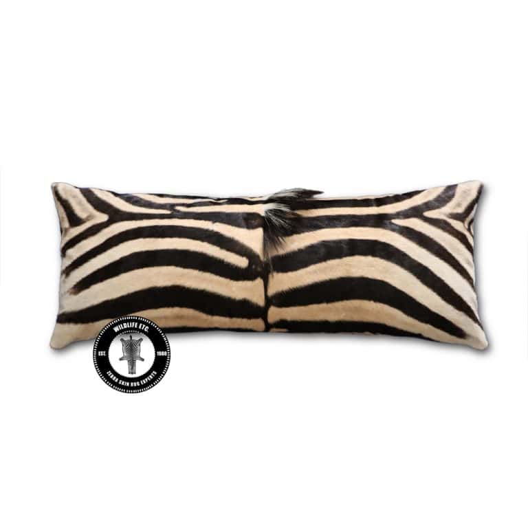 Zebra Skin Bolster Pillow 18 x 7 inches with Piping Wildlife Etc