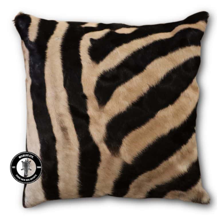 Zebra Skin Bolster Pillow 18 x 7 inches with Piping Wildlife Etc