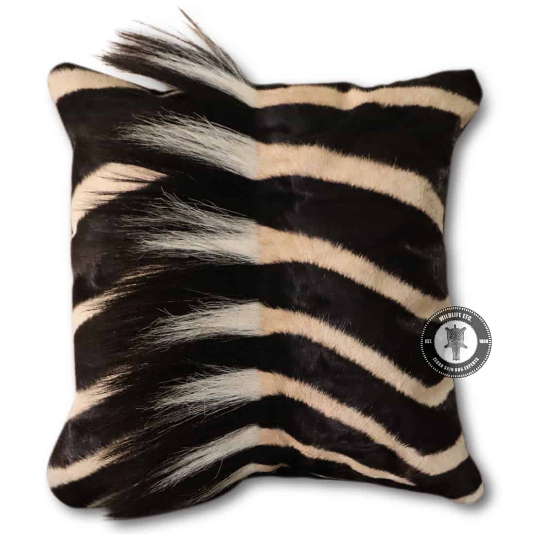 Zebra Skin Pillows Wildlife Etc LLC